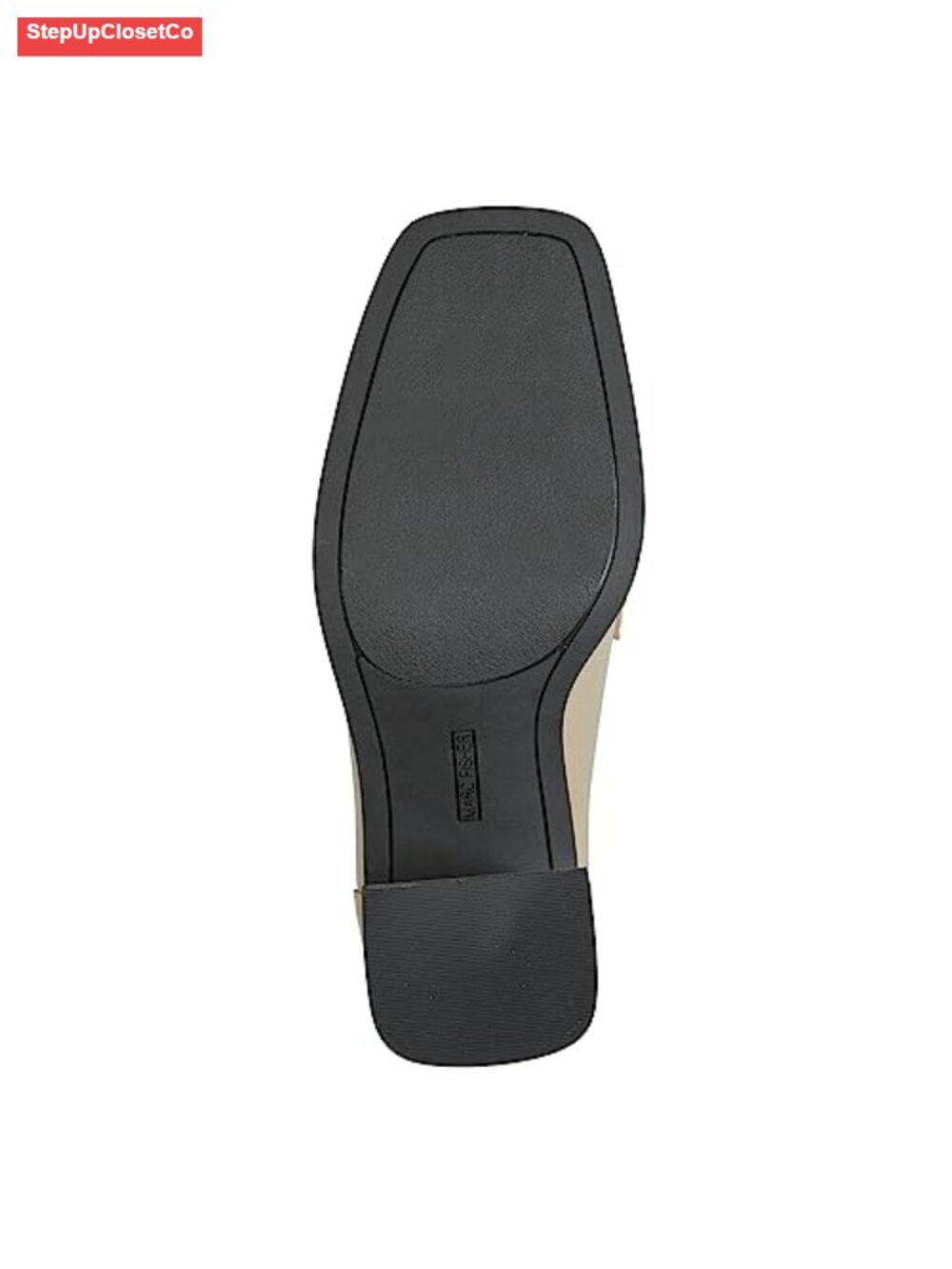 Faux Leather Square Toe Slip On Block Heel Loafers Dress Shoes - Picture 3 of 5